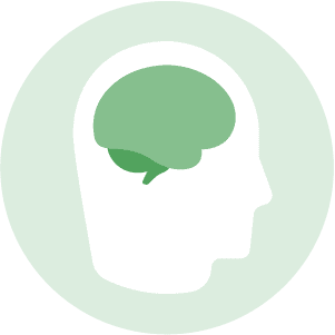 Icon representing users with cognitive disabilities or neurodivergency.